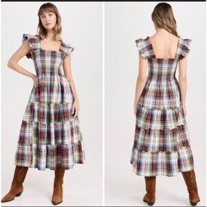 Hill House Ellie Nap Dress Plaid Multi Color Size XXS